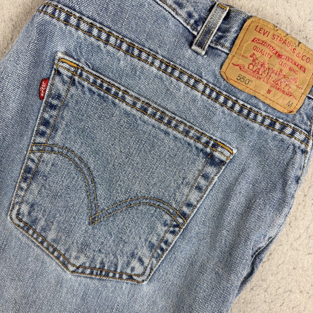 Vintage Levi's Classic Relaxed Fit 550 Jeans Women's 22M Tapered Leg Blue Denim